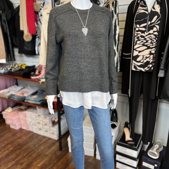 Your Choice of Tan or Grey Layered Sweater by KAREN KANE - Picture 2 of 4
